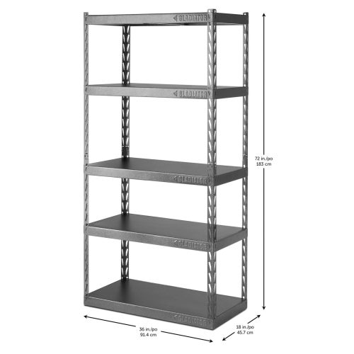 36″ / 914mm Wide EZ Connect rack with 5 x 18″ / 457mm deep shelves